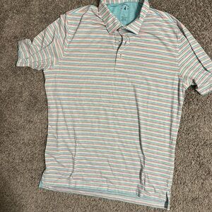 johnnie-O Multicolor Striped Polo Shirt